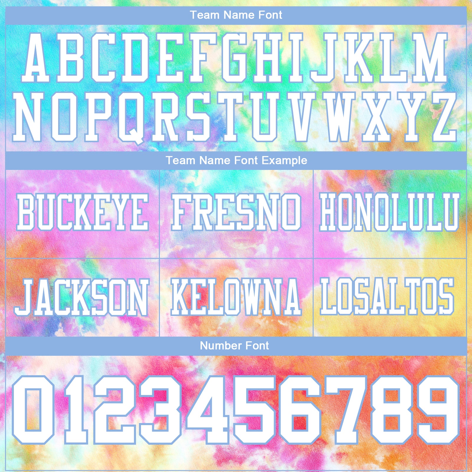 Custom Tie Dye White-Light Blue 3D Pattern Rainbow Authentic Football Jersey