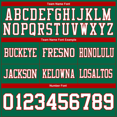 Custom Kelly Green White-Red 3D Pattern Mexico Authentic Football Jersey