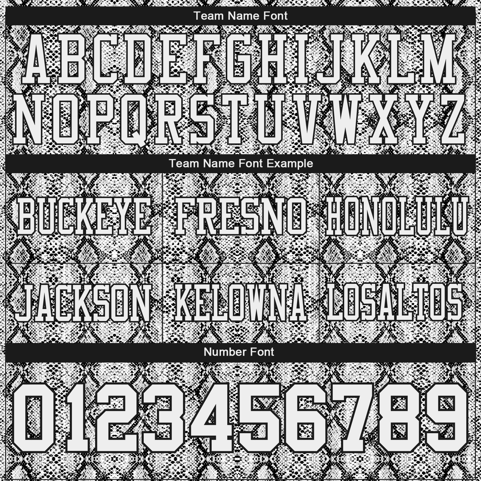 Custom White Black 3D Pattern Snakeskin Print Authentic Football Jersey