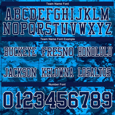 Custom Graffiti Pattern Navy-White 3D Pattern Authentic Football Jersey