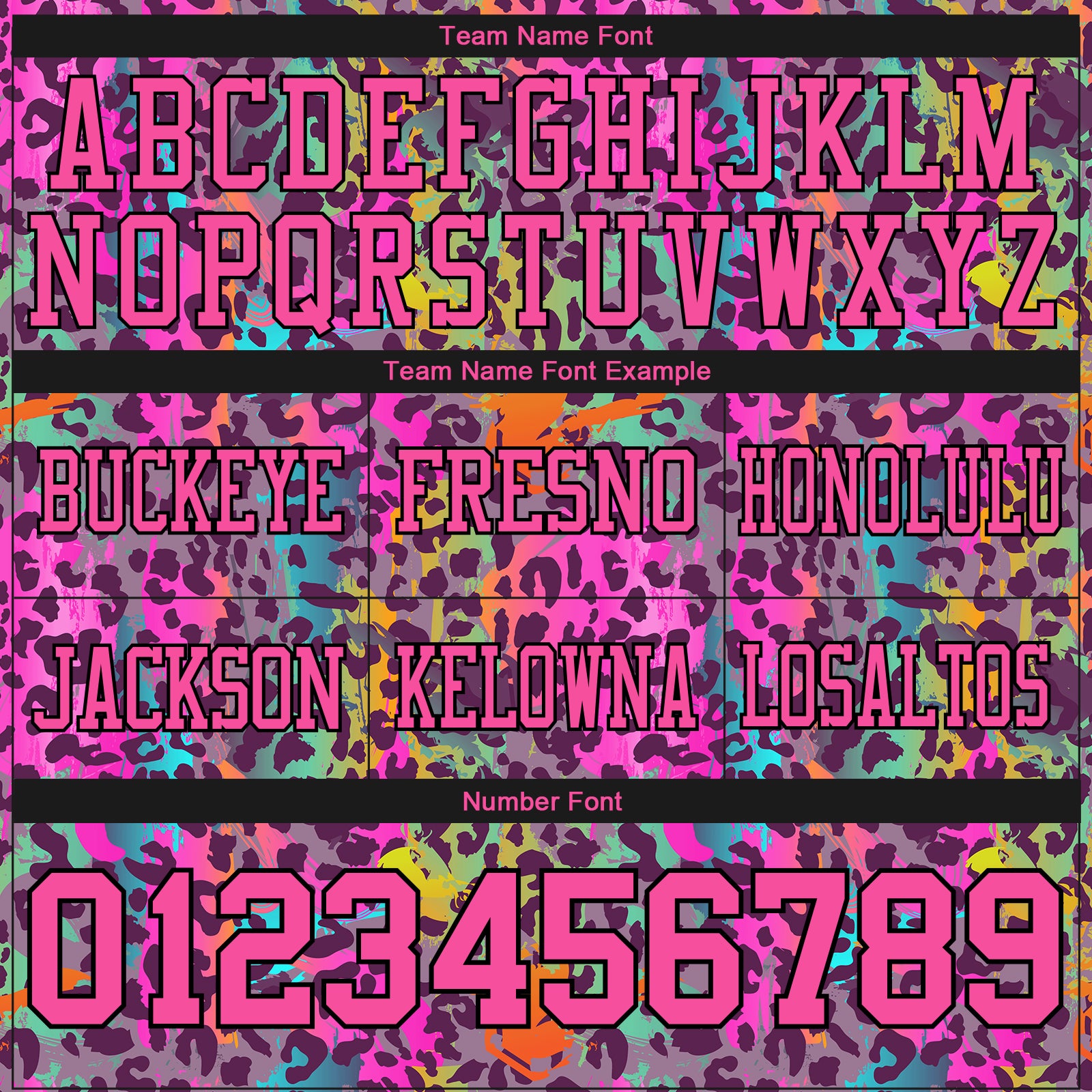 Custom Graffiti Pattern Pink-Black 3D Pattern Colorful Leopard Print Authentic Football Jersey