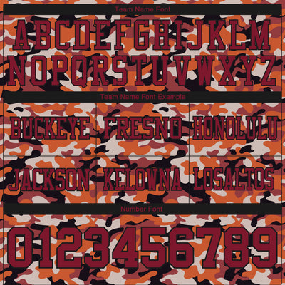 Custom Camo Crimson-Black 3D Pattern Salute To Service Authentic Football Jersey