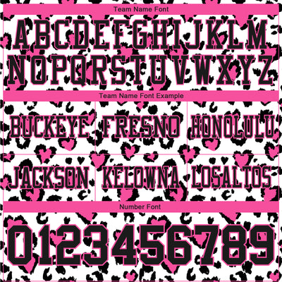 Custom White Black-Pink 3D Pattern Leopard Print Authentic Football Jersey