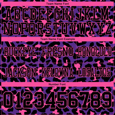 Custom Purple Black-Pink 3D Pattern Leopard Print Authentic Football Jersey