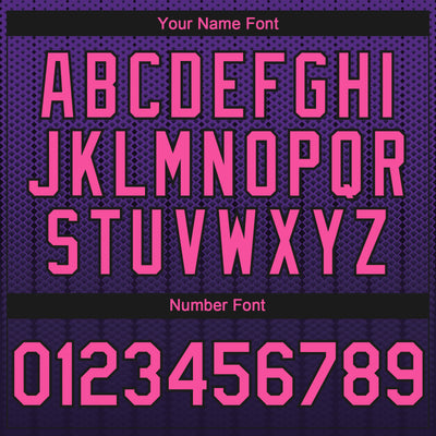 Custom Purple Pink-Black 3D Pattern Design Gradient Geometric Shape Authentic Baseball Jersey