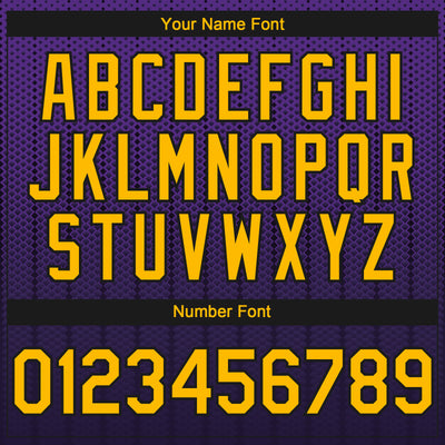 Custom Purple Gold-Black 3D Pattern Design Gradient Geometric Shape Authentic Baseball Jersey