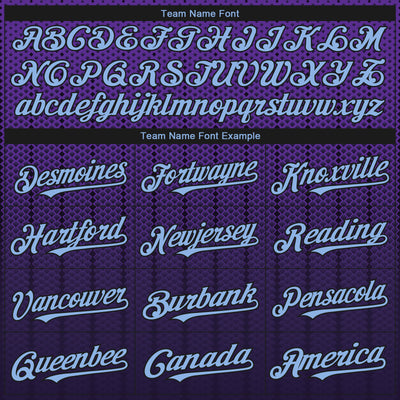 Custom Purple Light Blue-Black 3D Pattern Design Gradient Geometric Shape Authentic Baseball Jersey