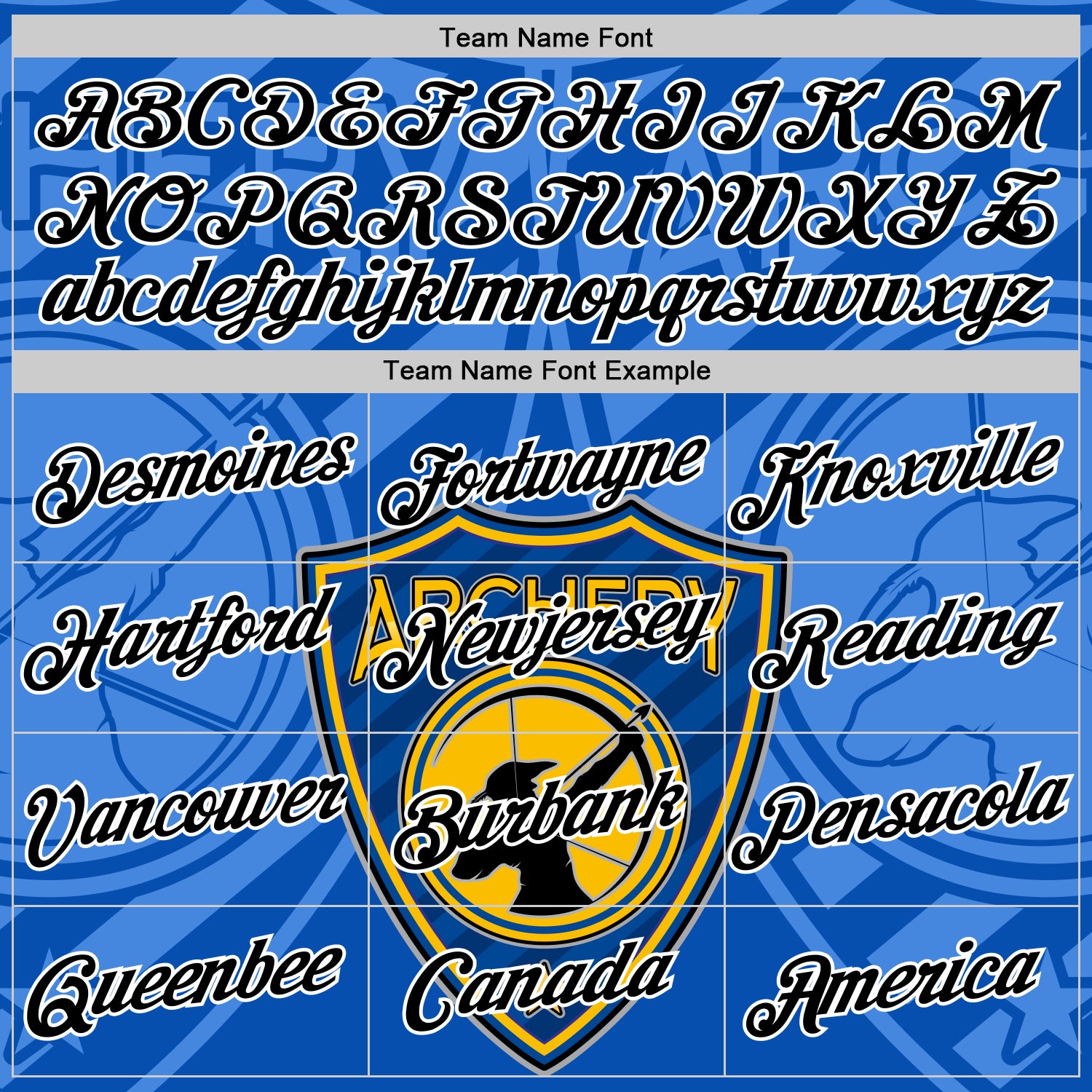 Custom Thunder Blue Black-White 3D Pattern Design Arrow Archery Bow Target Performance T-Shirt