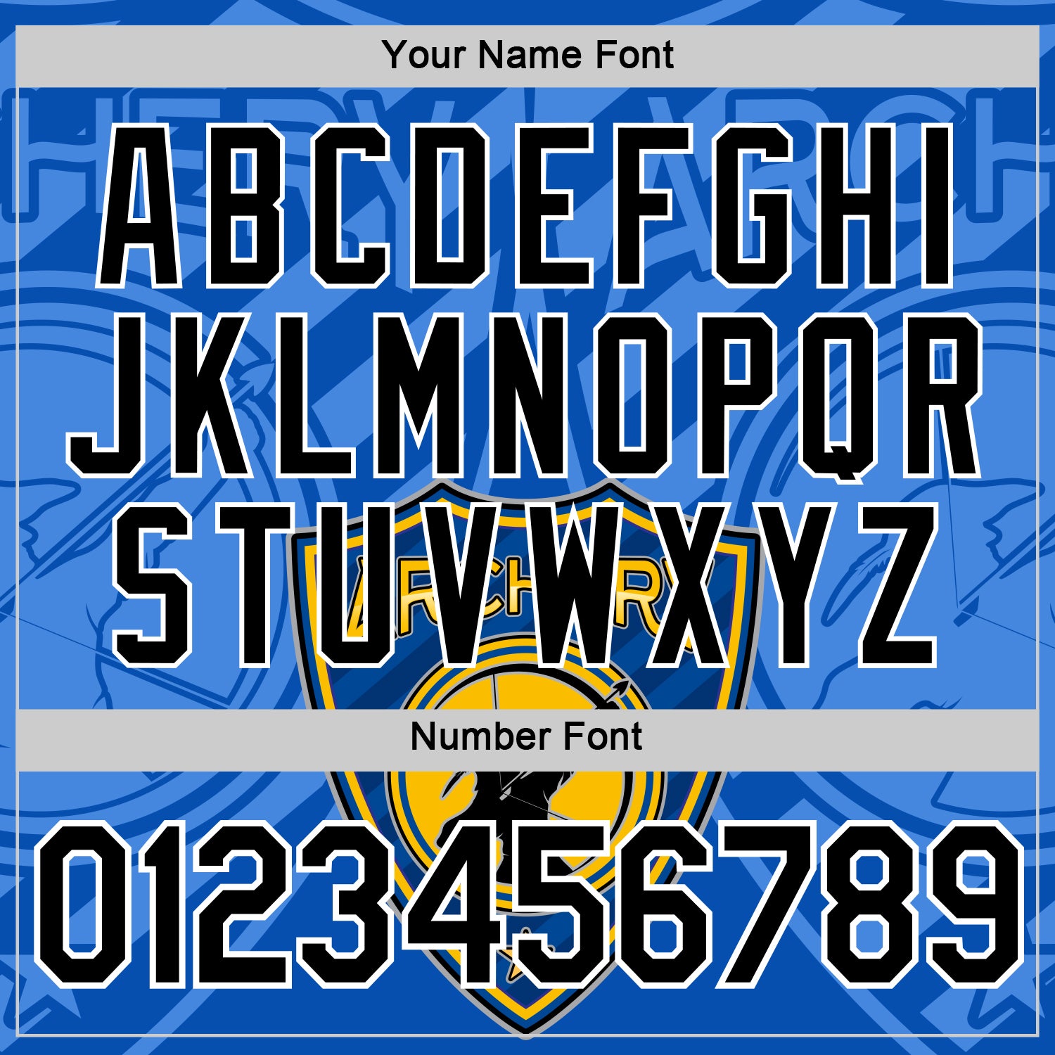 Custom Thunder Blue Black-White 3D Pattern Design Arrow Archery Bow Target Performance T-Shirt