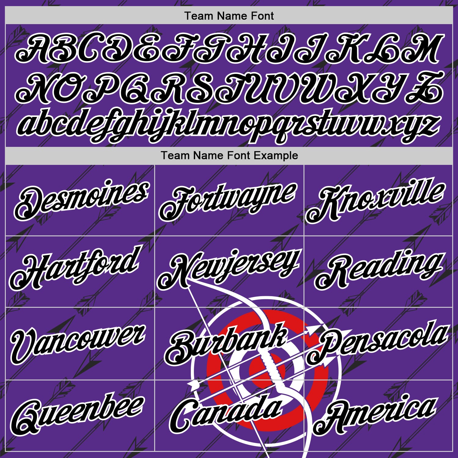 Custom Purple Black-White 3D Pattern Design Arrow Archery Bow Target Performance T-Shirt