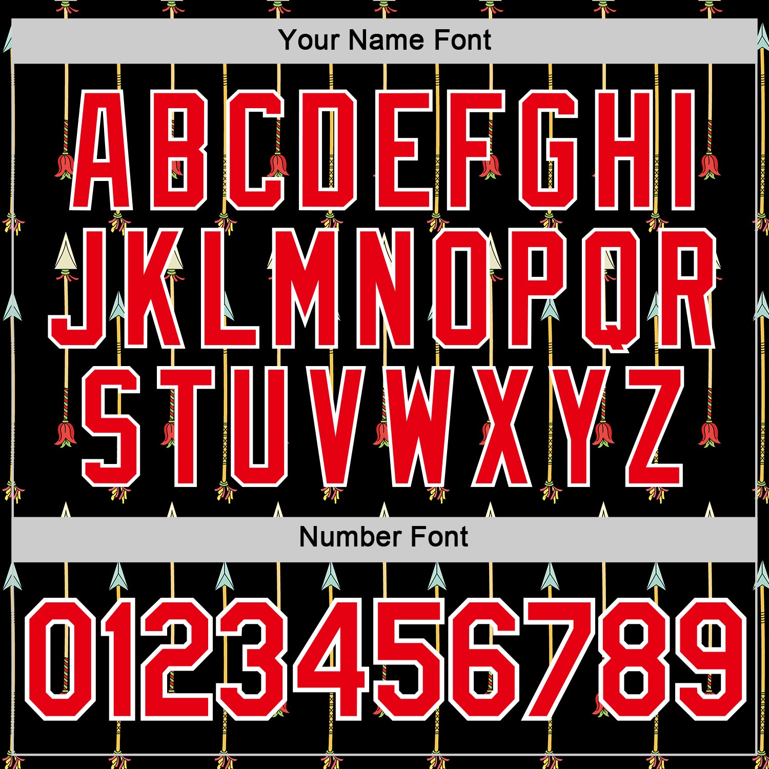 Custom Black Fire Red-White 3D Pattern Design Arrow Archery Bow Target Performance T-Shirt