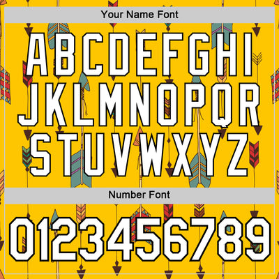 Custom Yellow White-Black 3D Pattern Design Arrow Archery Bow Target Performance T-Shirt