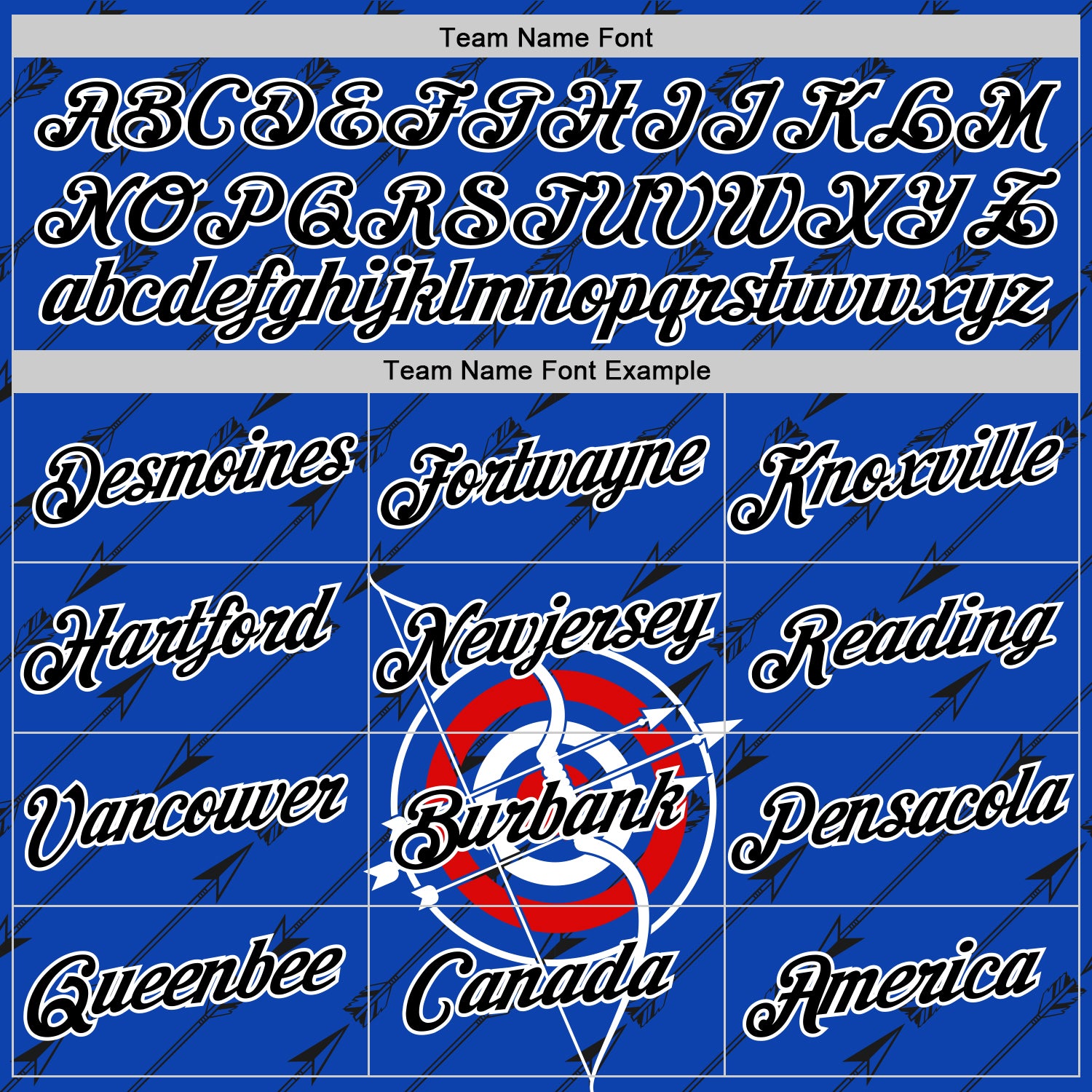 Custom Thunder Blue Black-White 3D Pattern Design Arrow Archery Bow Target Performance T-Shirt