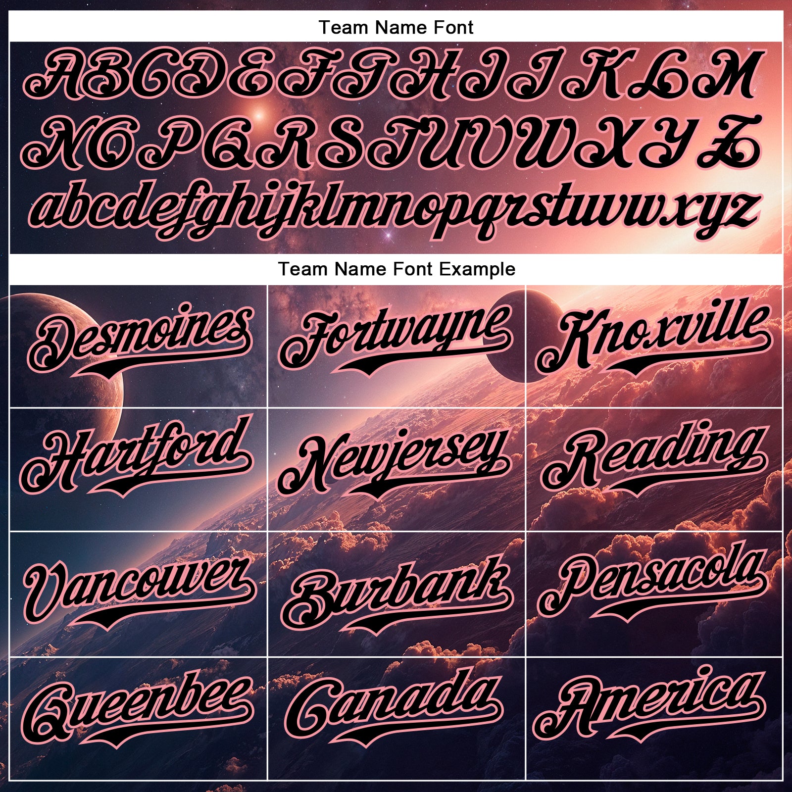 Custom Black Medium Pink 3D Pattern Design Outer Space Solar Authentic Baseball Jersey