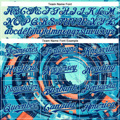 Custom Blue Royal-Ice Blue 3D Pattern Design Outer Space Authentic Baseball Jersey