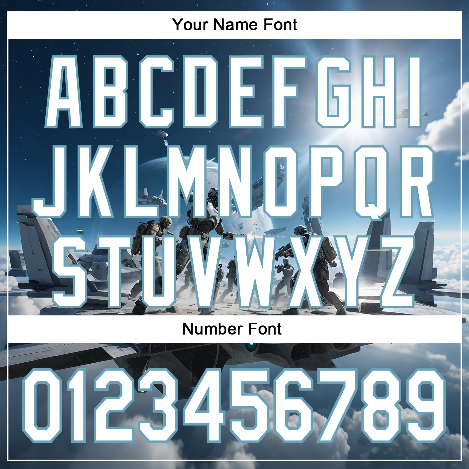 Custom Blue White-Shadow Blue 3D Pattern Design Outer Space Light Swords Authentic Baseball Jersey