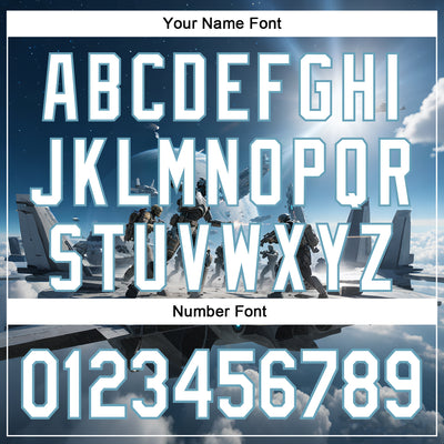 Custom Blue White-Shadow Blue 3D Pattern Design Outer Space Light Swords Authentic Baseball Jersey