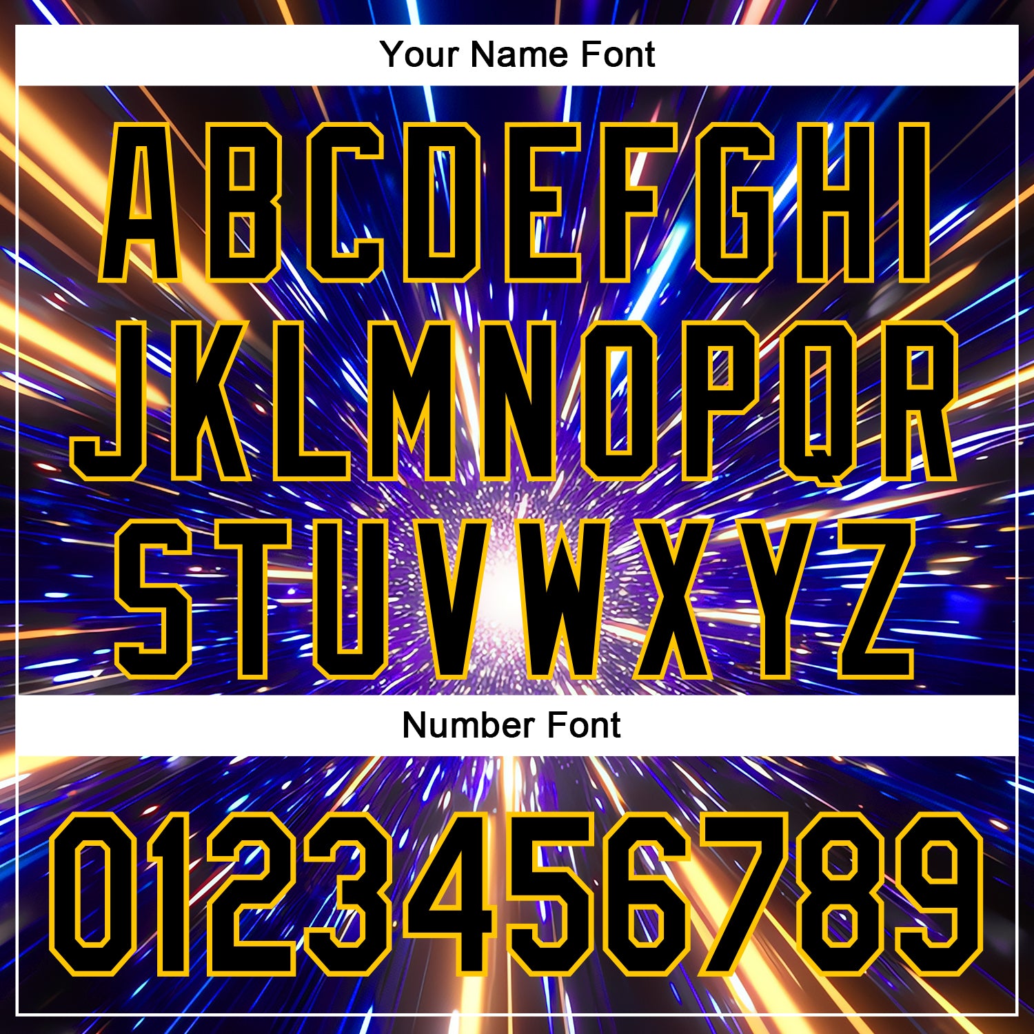 Custom Blue Black-Yellow 3D Pattern Design Outer Space Time Travel Authentic Baseball Jersey