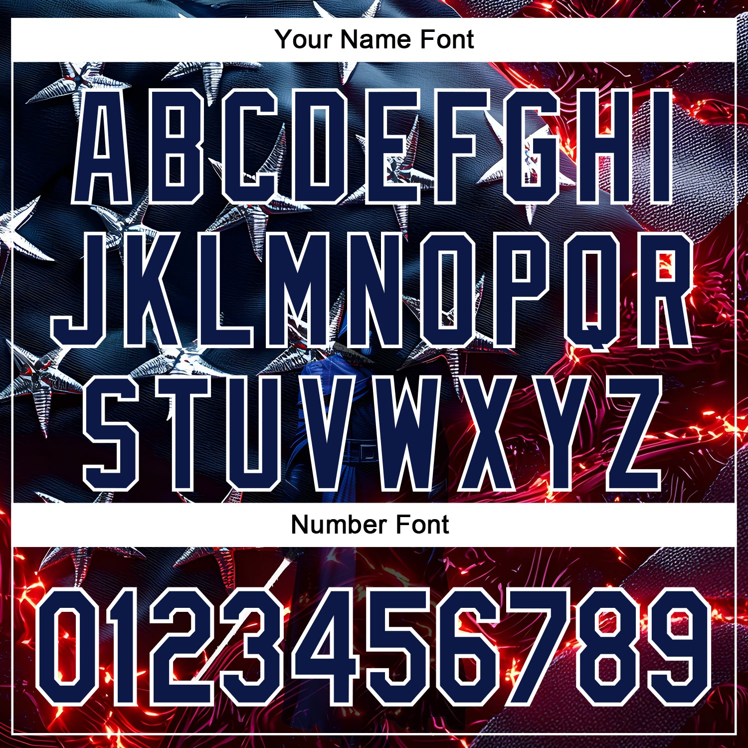 Custom Blue Navy-White 3D Pattern Design Outer Space Light Swords American Flag Authentic Baseball Jersey