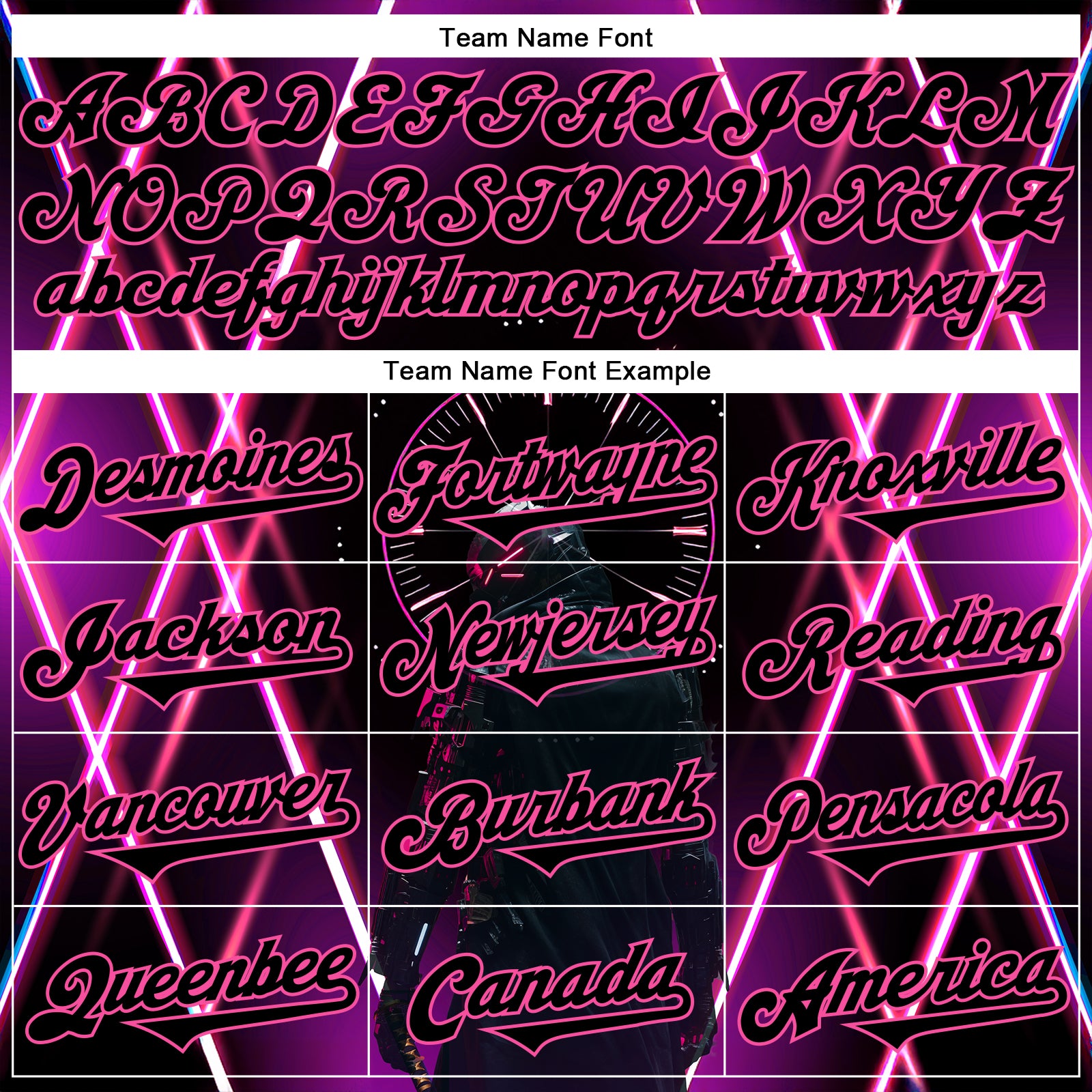 Custom Blue Black-Pink 3D Pattern Design Outer Space Light Swords Authentic Baseball Jersey