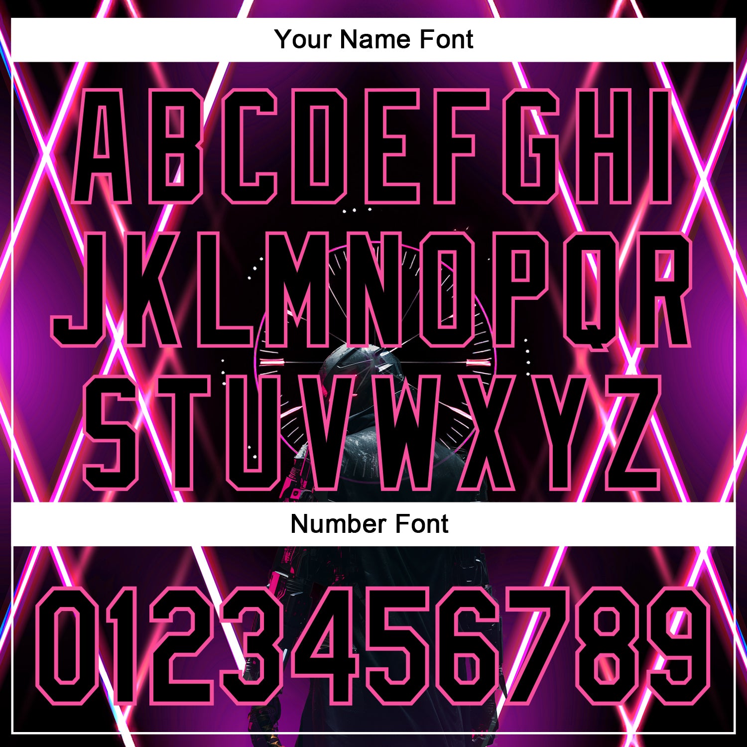 Custom Blue Black-Pink 3D Pattern Design Outer Space Light Swords Authentic Baseball Jersey