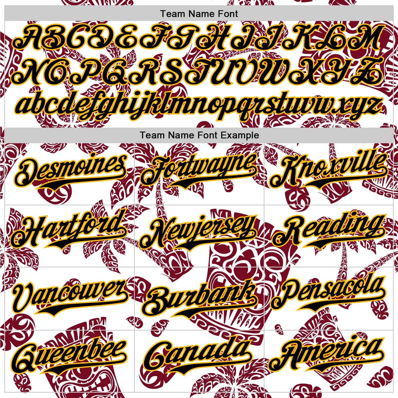 Custom White Black Crimson-Gold 3D Polynesian Style Tiki Culture Islander Authentic Baseball Jersey