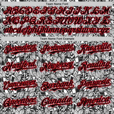 Custom White Black-Fire Red 3D Polynesian Style Islander Authentic Baseball Jersey