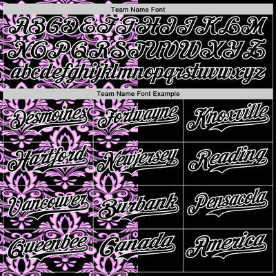 Custom Black Purple-White 3D Polynesian Style Islander Authentic Baseball Jersey