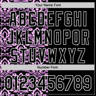 Custom Black Purple-White 3D Polynesian Style Islander Authentic Baseball Jersey