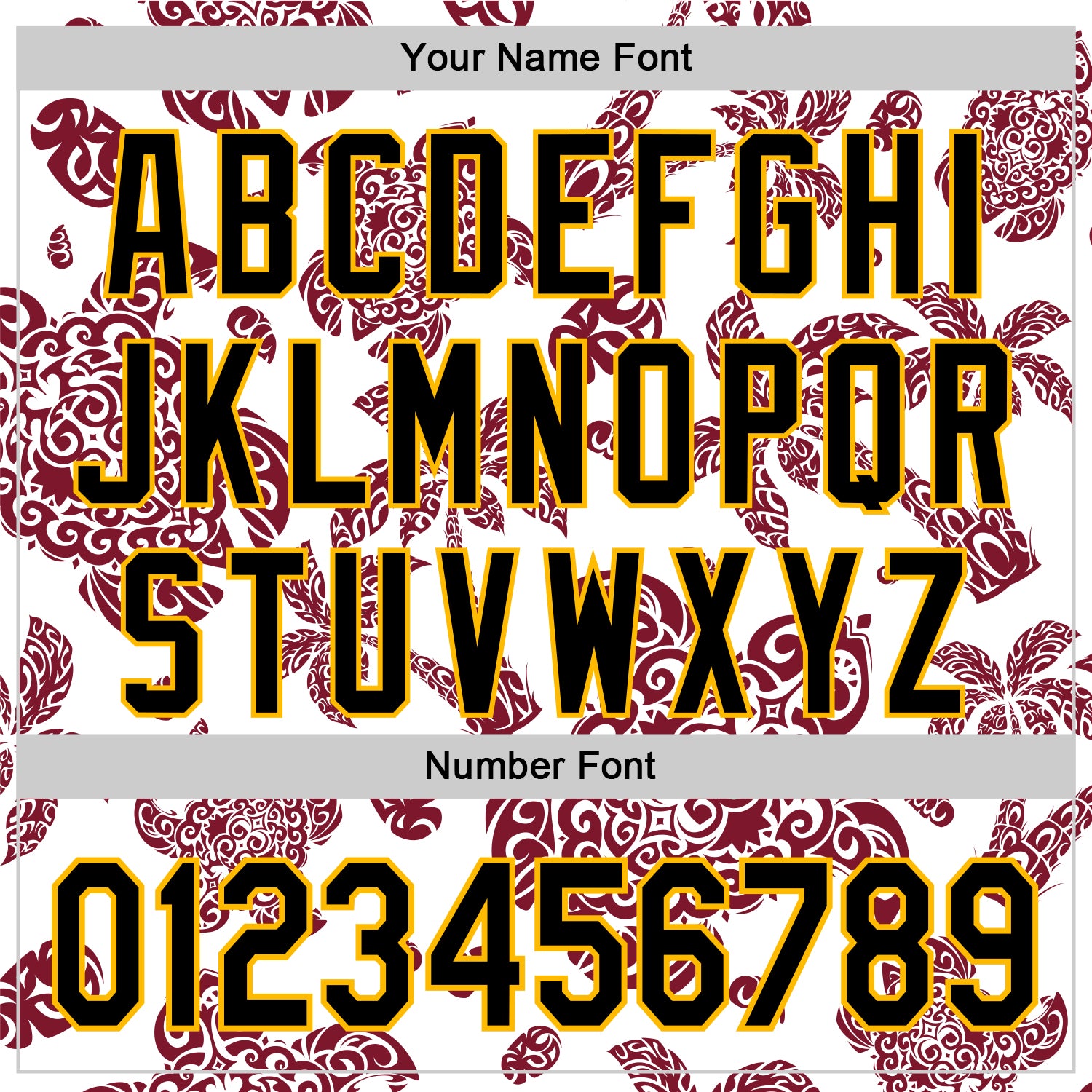 Custom White Black Crimson-Gold 3D Polynesian Style Palm Trees Islander Authentic Baseball Jersey