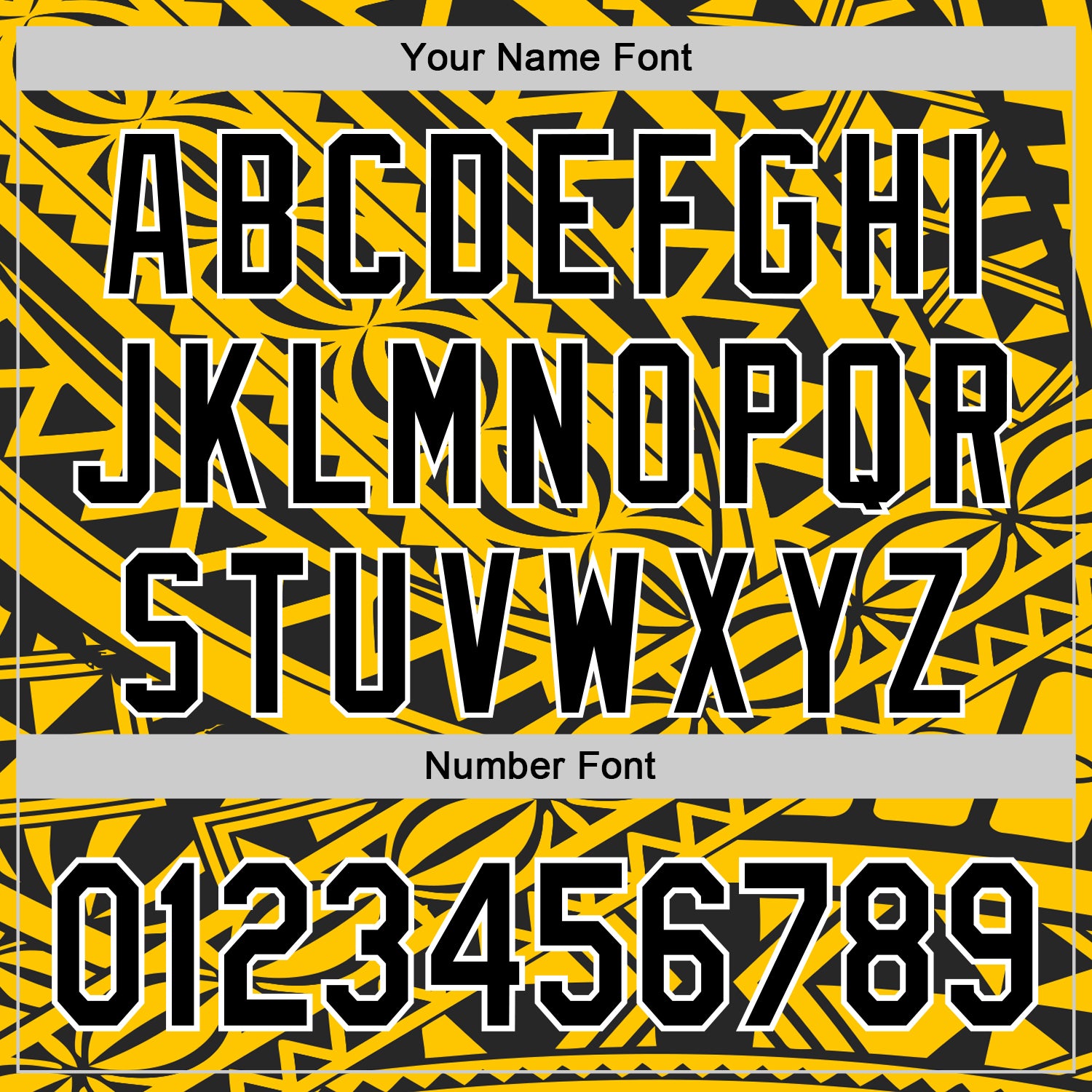 Custom Yellow Black-White 3D Polynesian Style Islander Authentic Baseball Jersey