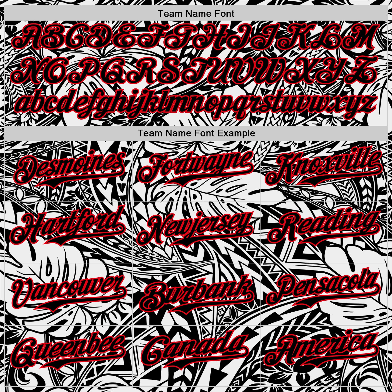 Custom Black White-Fire Red 3D Polynesian Style Islander Authentic Baseball Jersey