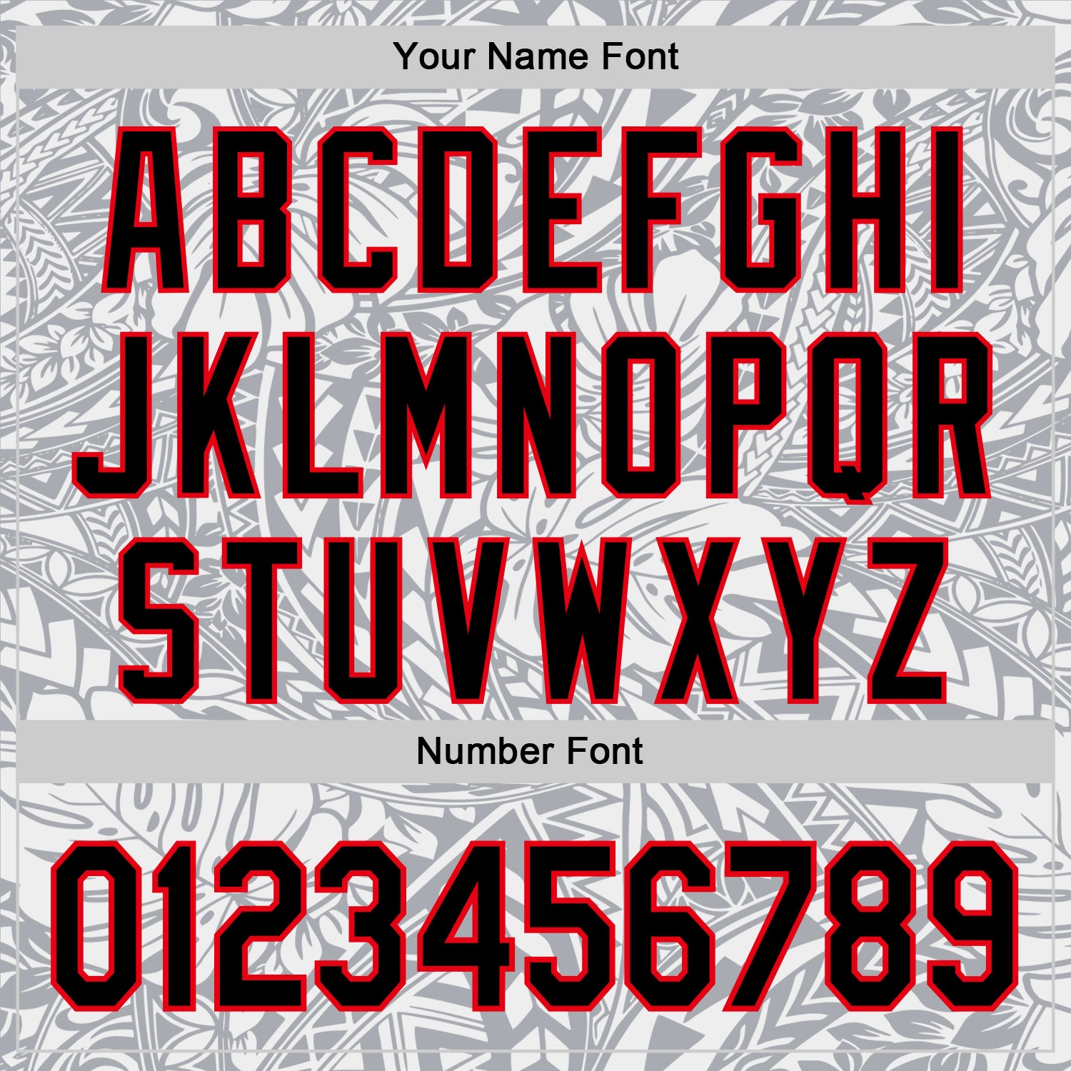 Custom Gray Black White-Fire Red 3D Polynesian Style Palm Leaves Islander Authentic Baseball Jersey