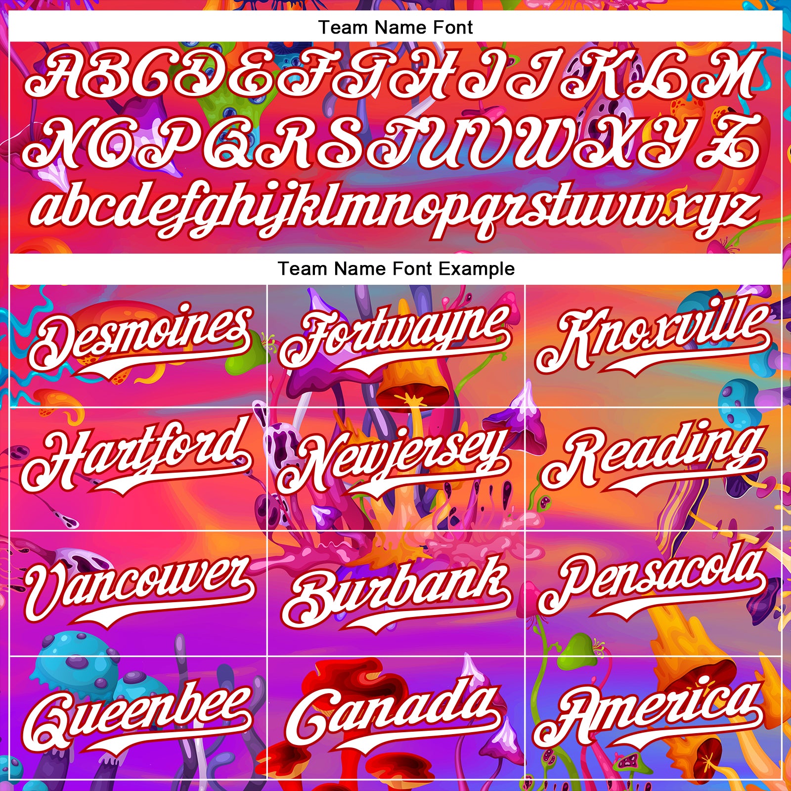 Custom Red White 3D Pattern Design Trippy Psychedelic Magic Mushrooms Authentic Baseball Jersey