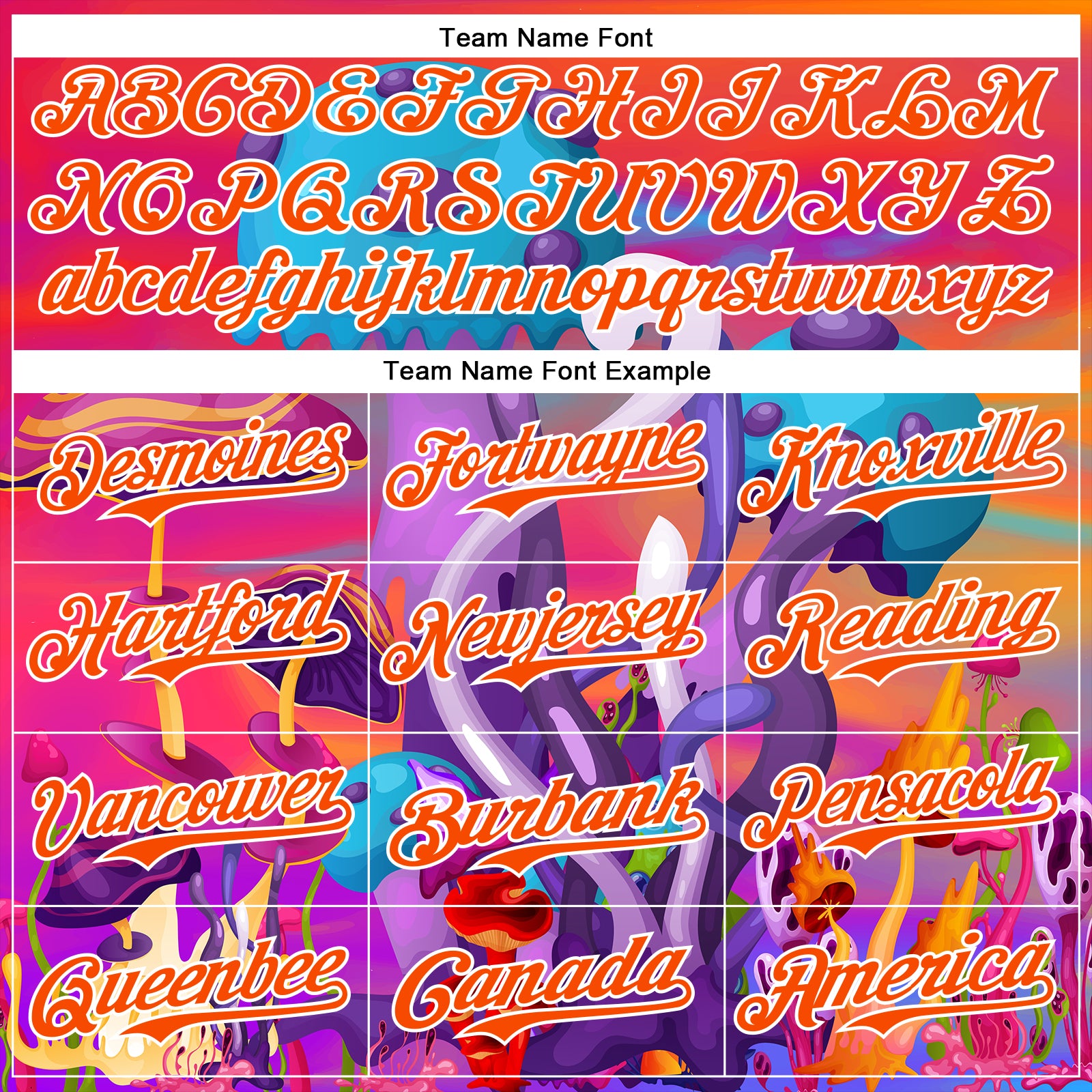 Custom Red Orange Purple-White 3D Pattern Design Trippy Psychedelic Magic Mushrooms Authentic Baseball Jersey