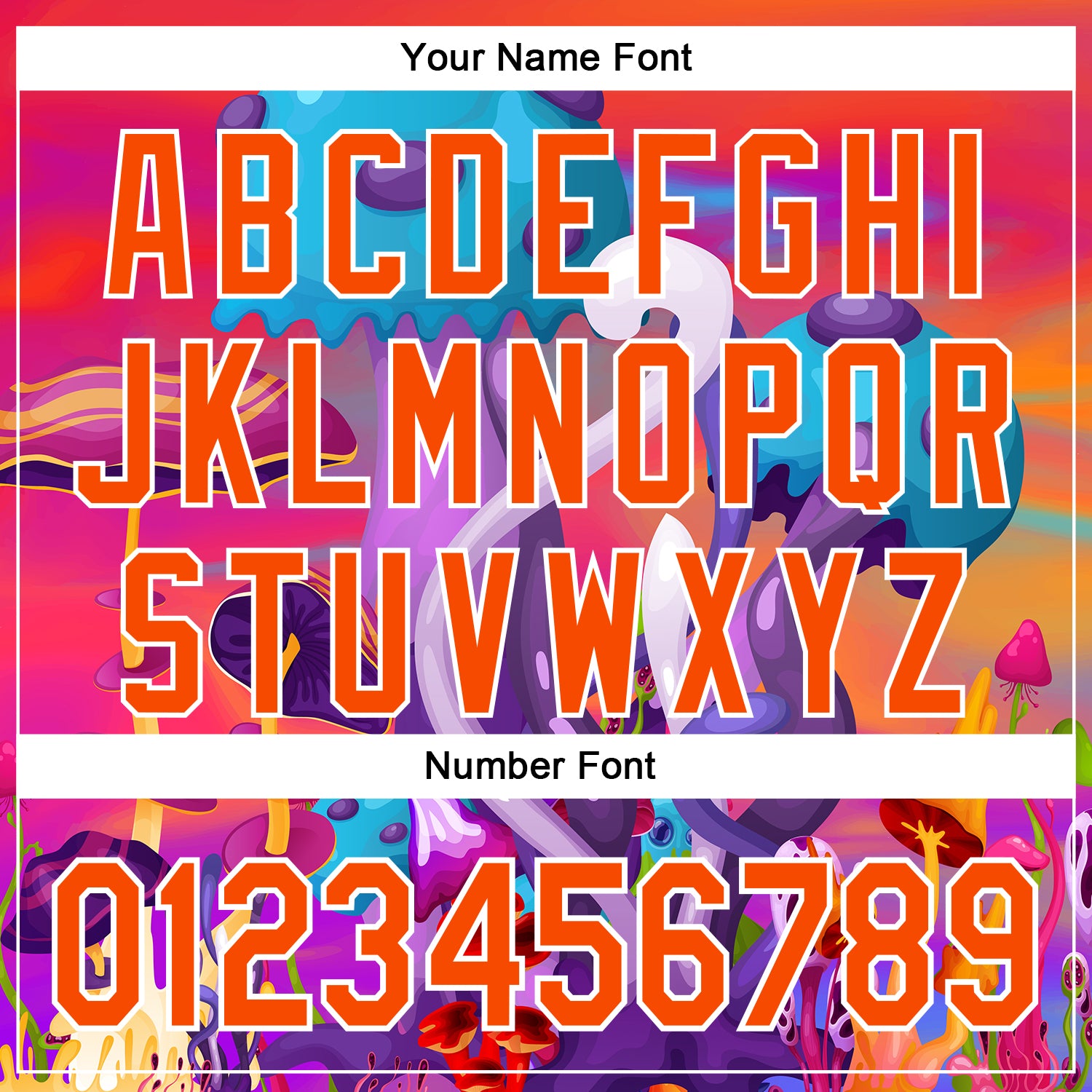 Custom Red Orange Purple-White 3D Pattern Design Trippy Psychedelic Magic Mushrooms Authentic Baseball Jersey