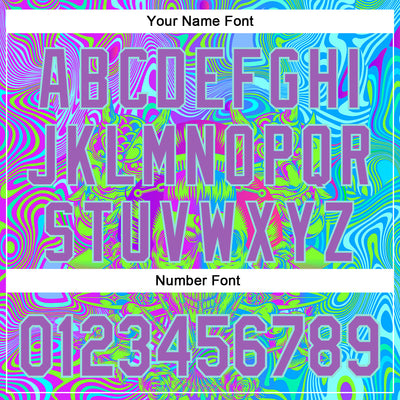 Custom Blue Medium Purple-Ice Blue 3D Pattern Design Trippy Magic Mushrooms Skull Authentic Baseball Jersey