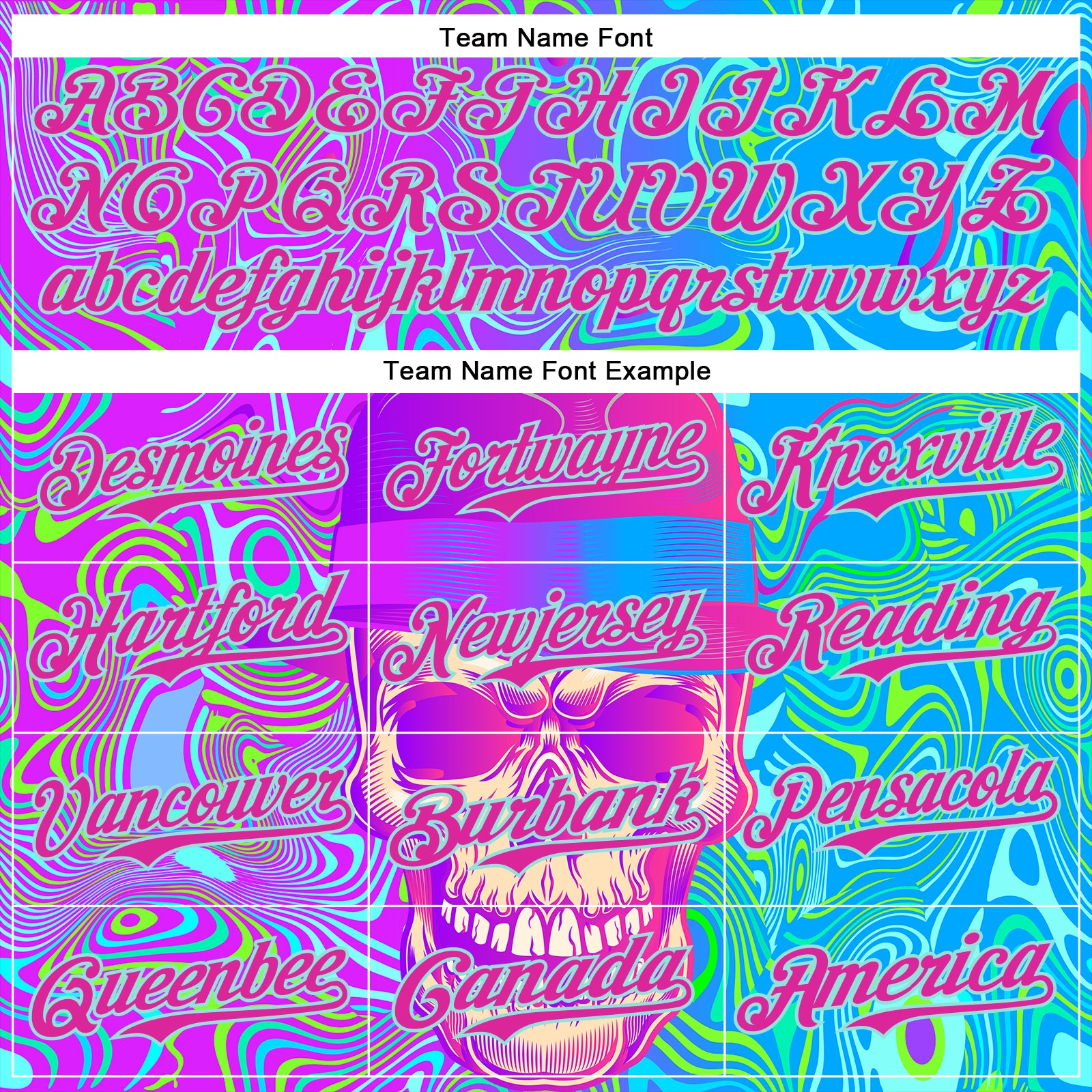 Custom Blue Deep Pink-Ice Blue 3D Pattern Design Trippy Magic Mushrooms Skull Authentic Baseball Jersey