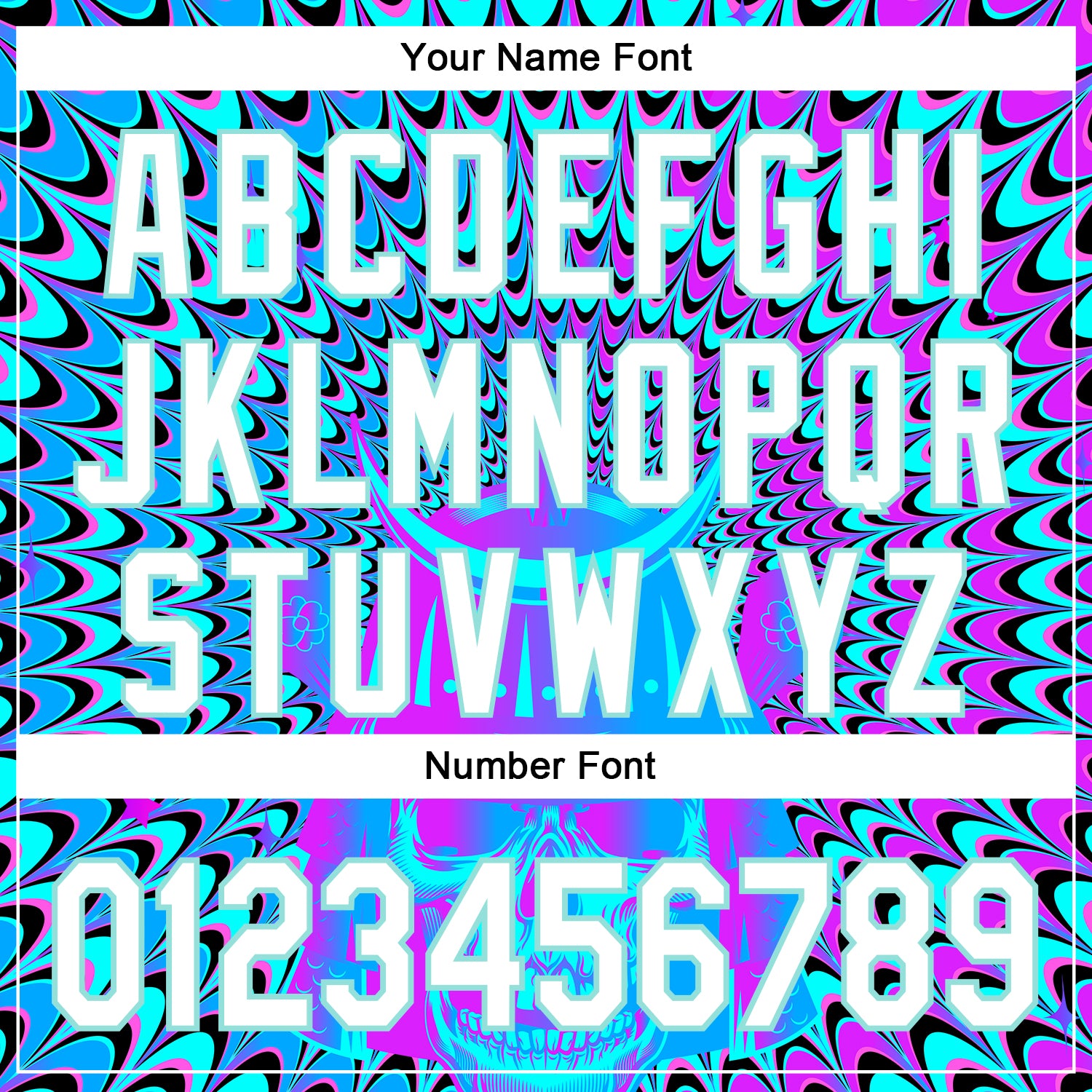 Custom Purple White-Ice Blue 3D Pattern Design Trippy Magic Mushrooms Skull Authentic Baseball Jersey