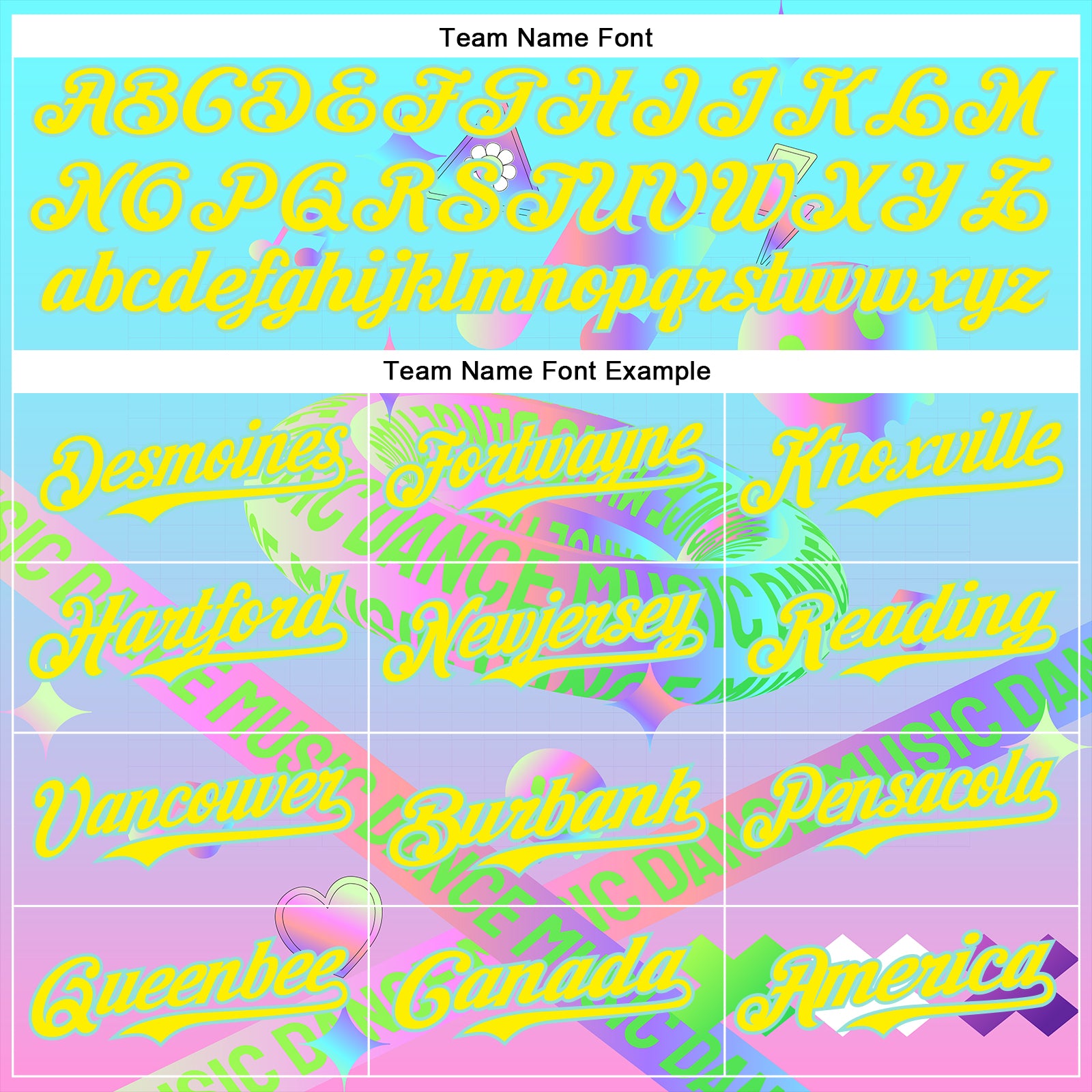 Custom Blue Light Yellow-Ice Blue 3D Pattern Design Trippy Dance Music Acid Authentic Baseball Jersey