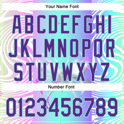 Custom Blue Purple-Ice Blue 3D Pattern Design Trippy Acid Butterfly Authentic Baseball Jersey