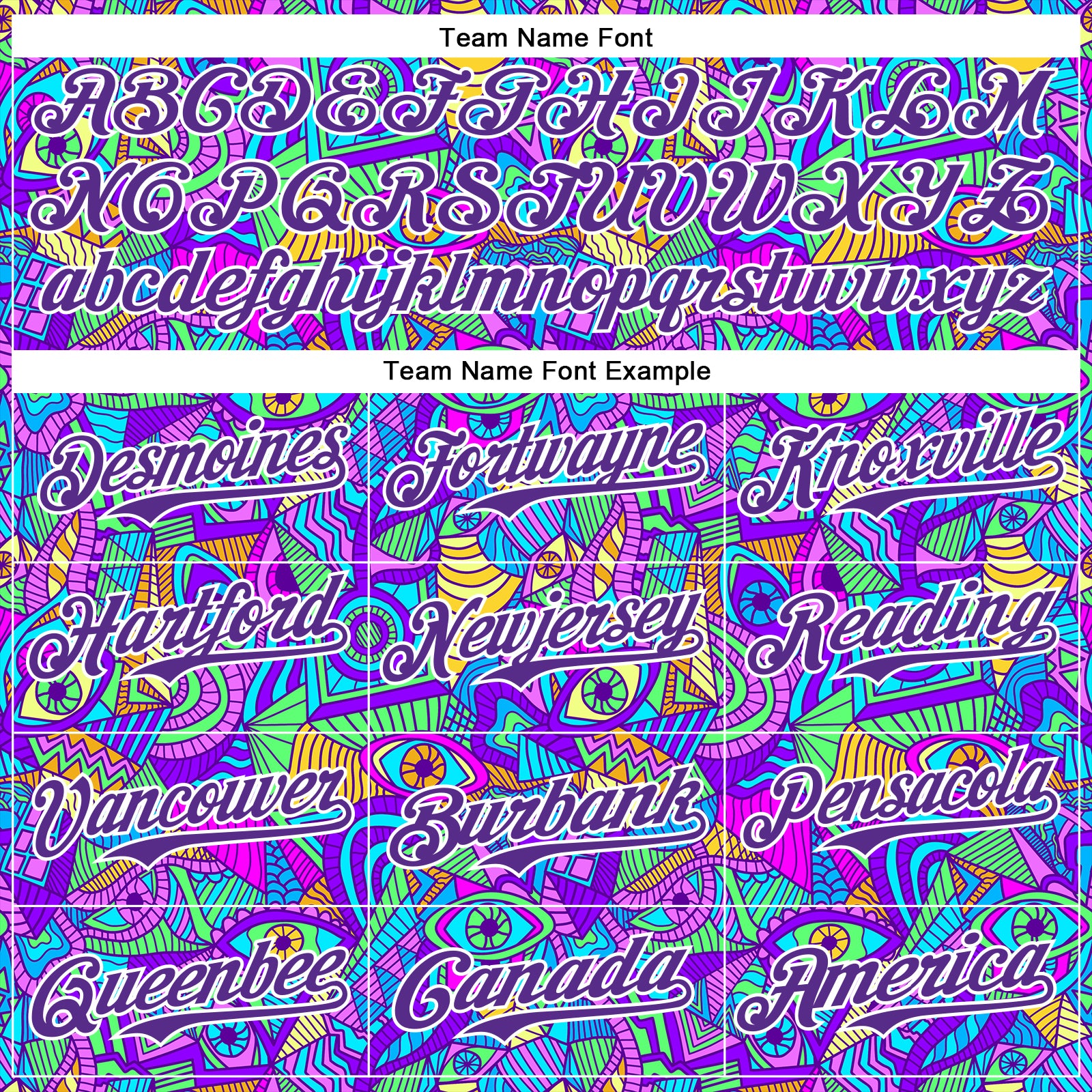 Custom Purple White 3D Pattern Design Trippy Psychedelic Eyes Authentic Baseball Jersey