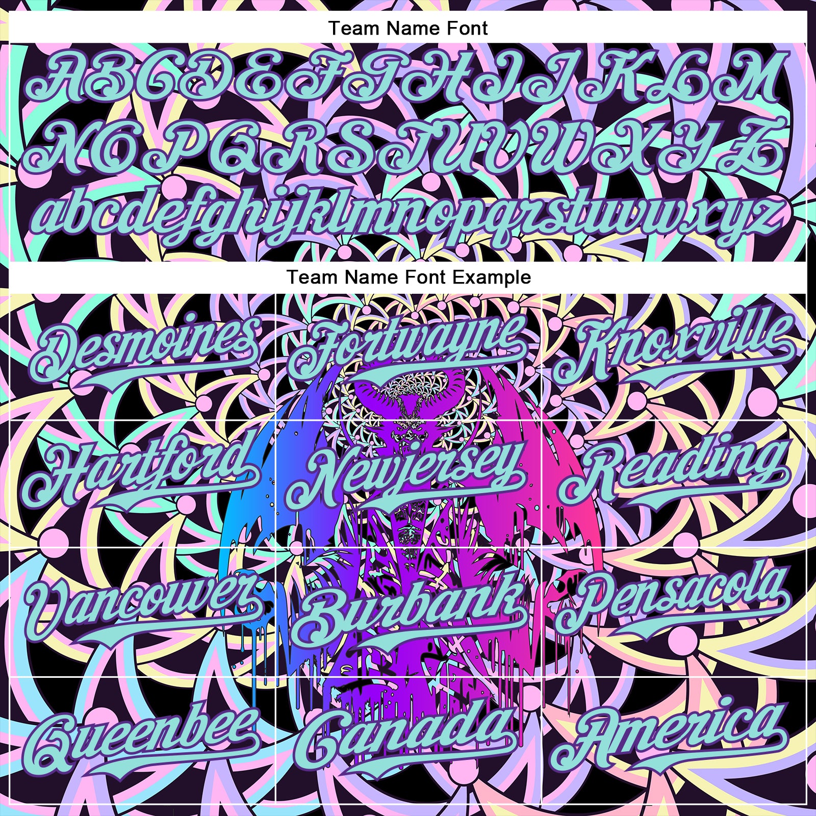 Custom Purple Ice Blue 3D Pattern Design Trippy Magic Mushrooms Devil Authentic Baseball Jersey