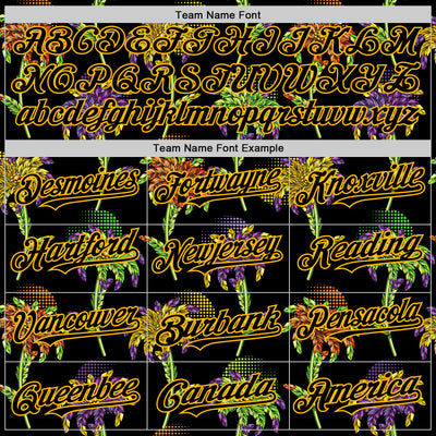 Custom Black Gold 3D Pattern Design Mardi Gras Shrove Tuesday Authentic Baseball Jersey