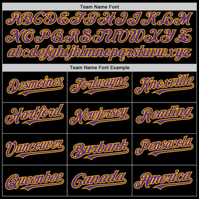Custom Black Purple-Gold 3D Pattern Design Mardi Gras Shrove Tuesday Authentic Baseball Jersey
