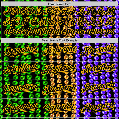 Custom Black Gold 3D Pattern Design Mardi Gras Shrove Tuesday Authentic Baseball Jersey