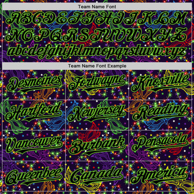 Custom Purple Black-Aurora Green 3D Pattern Design Mardi Gras Shrove Tuesday Authentic Baseball Jersey
