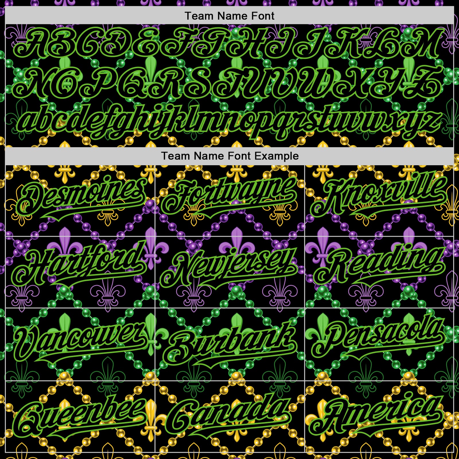 Custom Black Aurora Green 3D Pattern Design Mardi Gras Shrove Tuesday Authentic Baseball Jersey