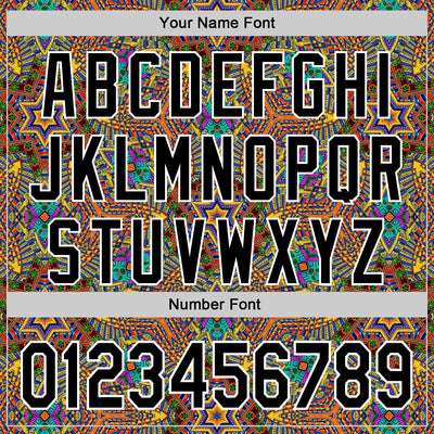 Custom Gold Black-White 3D Pattern Design Burner Costumes Trippy Authentic Baseball Jersey