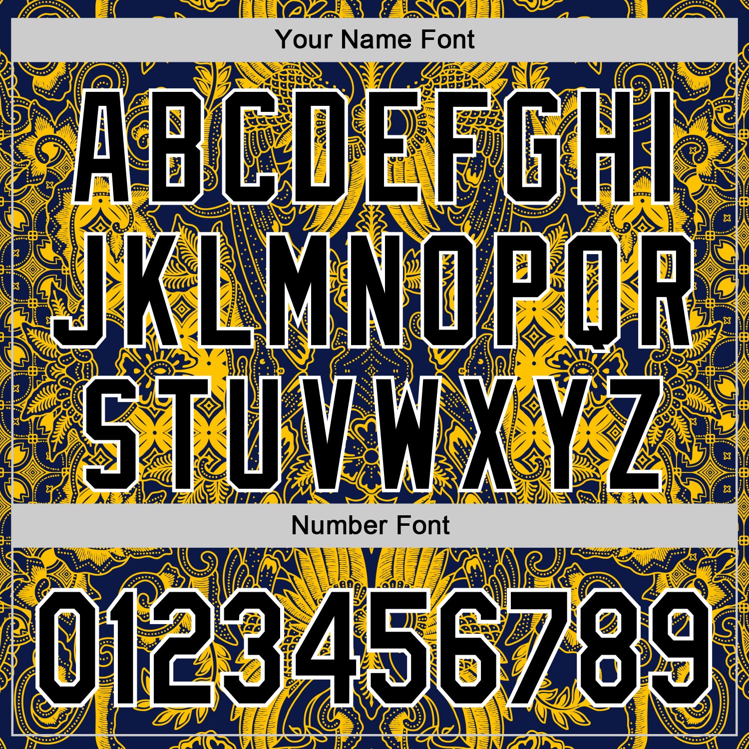 Custom Navy Black Yellow-White 3D Pattern Design Burner Costumes Paisley Authentic Baseball Jersey